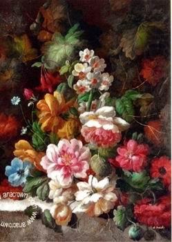 Floral, beautiful classical still life of flowers.074, unknow artist